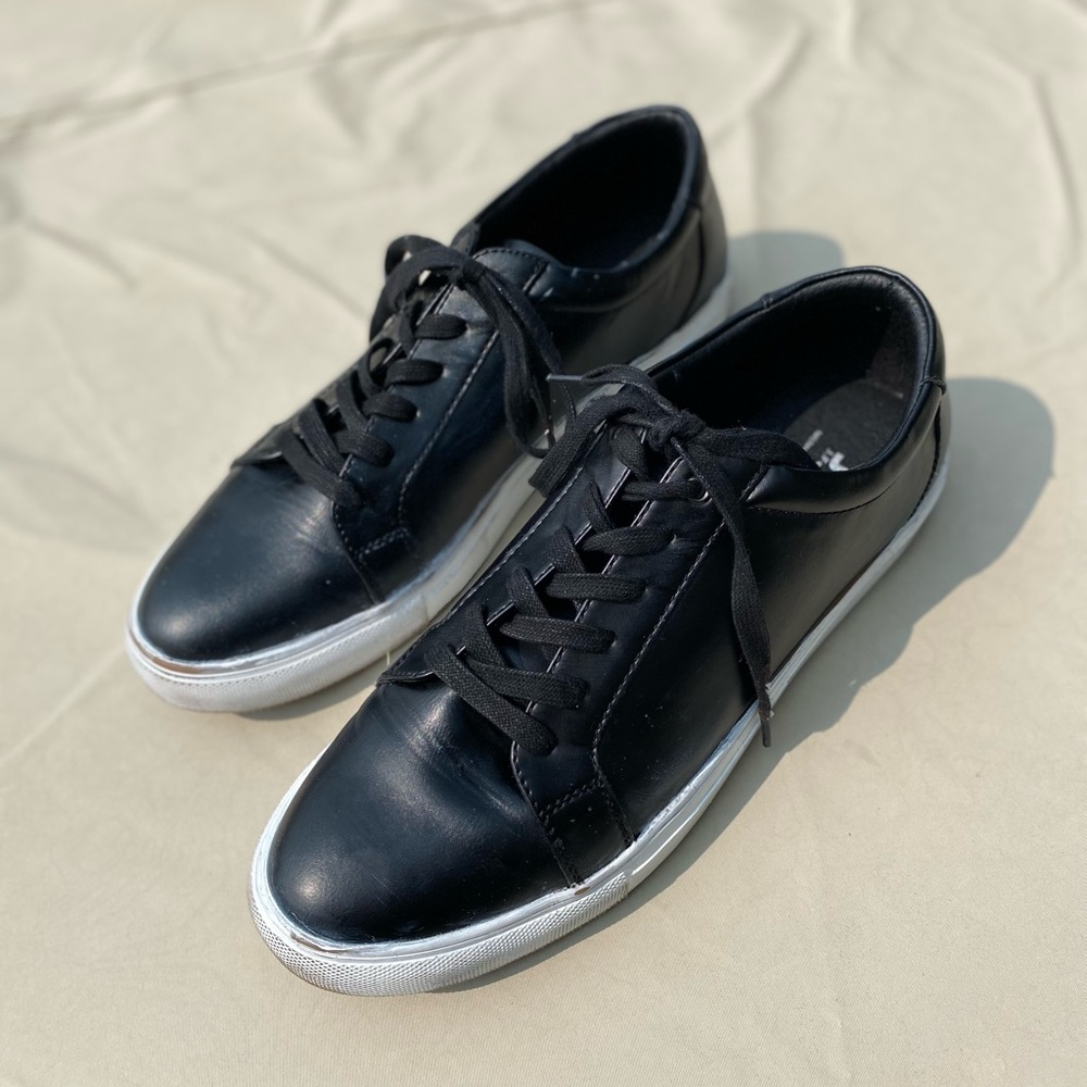 J. Ferrar - Mens GAINES memory foam black sneakers w/rubber soles, Size: 12